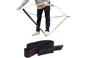 TRIWONDER Archery Recurve Bow Stringer Longbow Stringer Traditional Tool Archery Bowstring (Black)