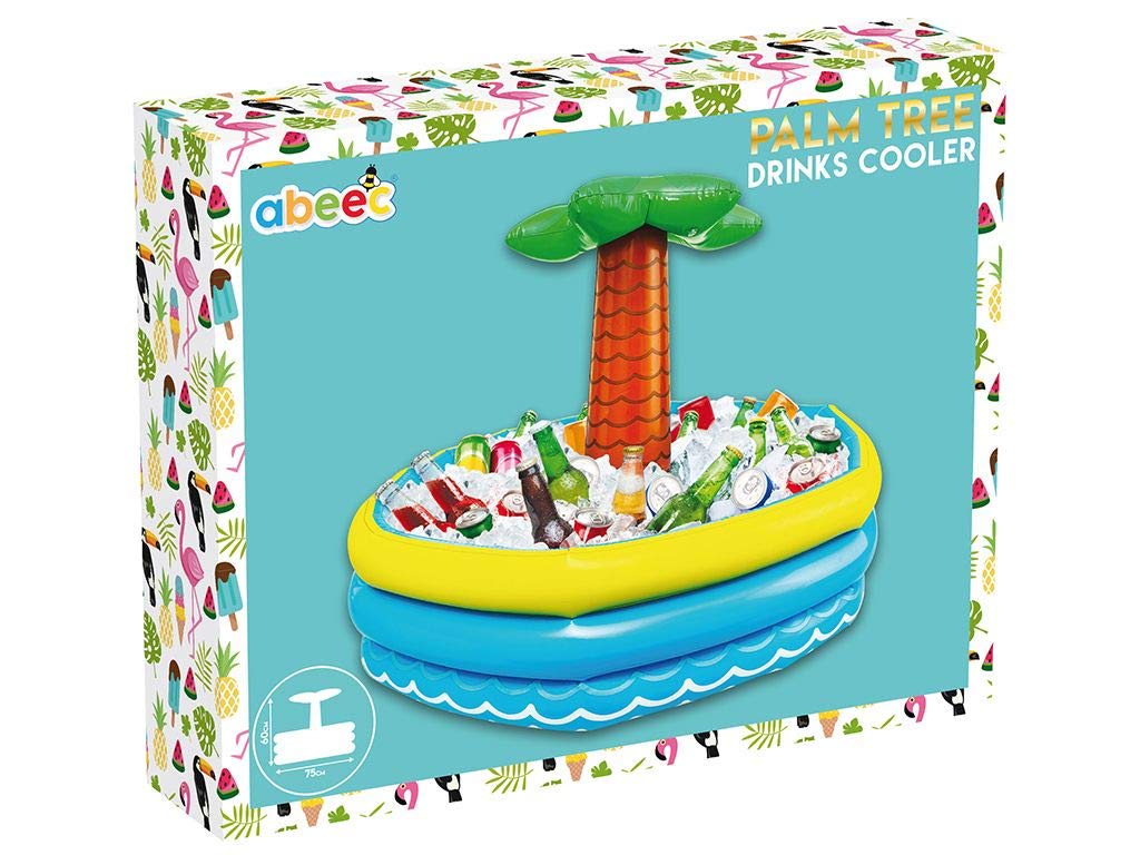 abeec Inflatable Palm Tree Drinks Cooler 60cm Tall Inflatable Palm Tree - Outdoor Drinks Cooler Pool Party Decorations Garden Drinks Cooler