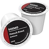 Amazon Brand - Solimo Dark Roast Coffee Pods, French Roast, Compatible with Keurig 2.0 K-Cup Brewers, 100 Count