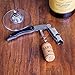 Wine Key - CORKAS Solid Wine Opener, Upgraded Double Hinged, Real Handcrafted Assemble Waiter Corkscrew with Foil Cutter and Bottle Opener, Compact and Heavy Duty with Real 430 Stainless Steel- Ebony