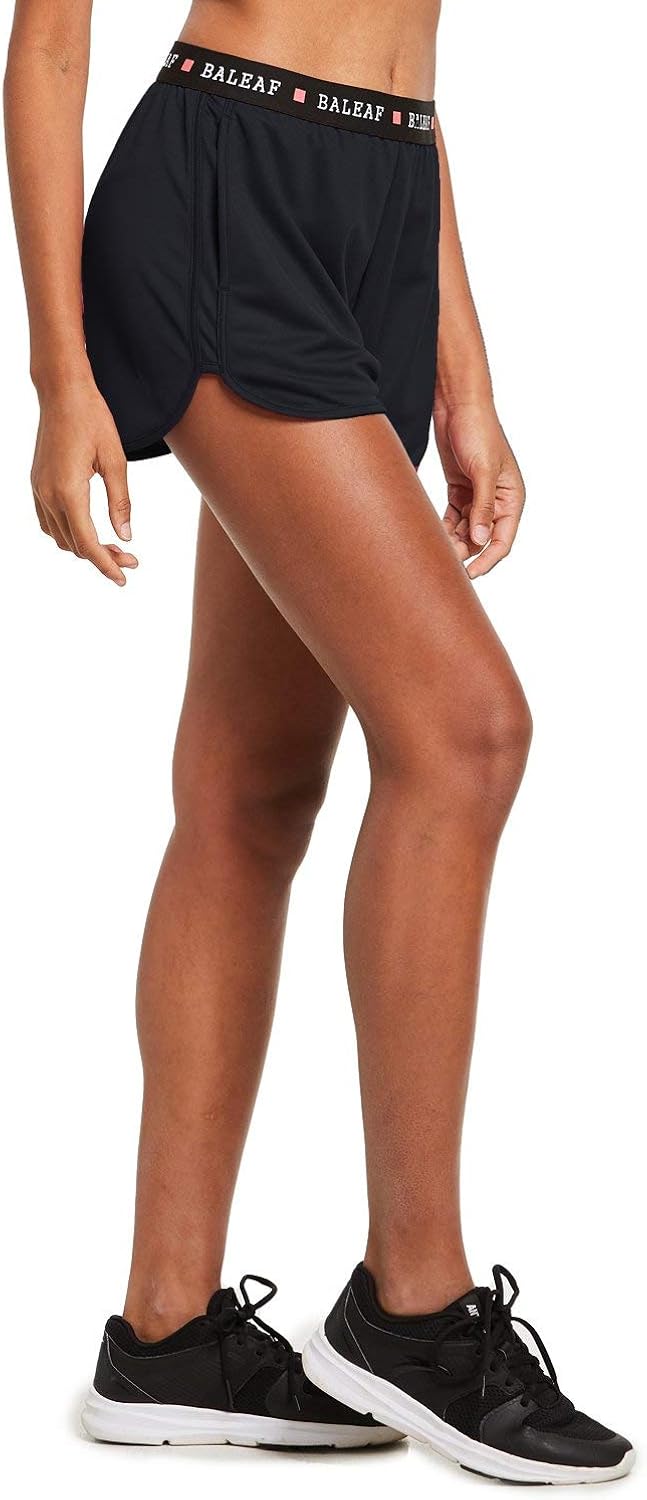 BALEAF Women's 3.5" Athletic Lightweight Running Shorts Pockets Sports Active Gym Workout Dri Fit Yoga Lounge : Clothing