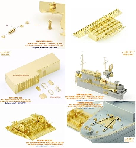 インフィニモデル 1/350 IMシリーズ アメリカ海軍 航空母艦 CV-5 ヨークタウン 1942年用 ディテールアップセット ME社用 プラモデル用パーツ IM53502