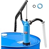 VEVOR Drum Pump, 9.5 oz. Per Stroke, Lever-Action Barrel Pump, Fits 5-55 Gallon Drums with 3-Section Suction Tube Assembly &amp; Hose, Hand Operated, Designed to Transfer Water, Alcohol, Corrosive Liquids