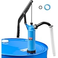 VEVOR Drum Pump, 9.5 oz. Per Stroke, Lever-Action Barrel Pump, Fits 5-55 Gallon Drums with 3-Section Suction Tube Assembly & 