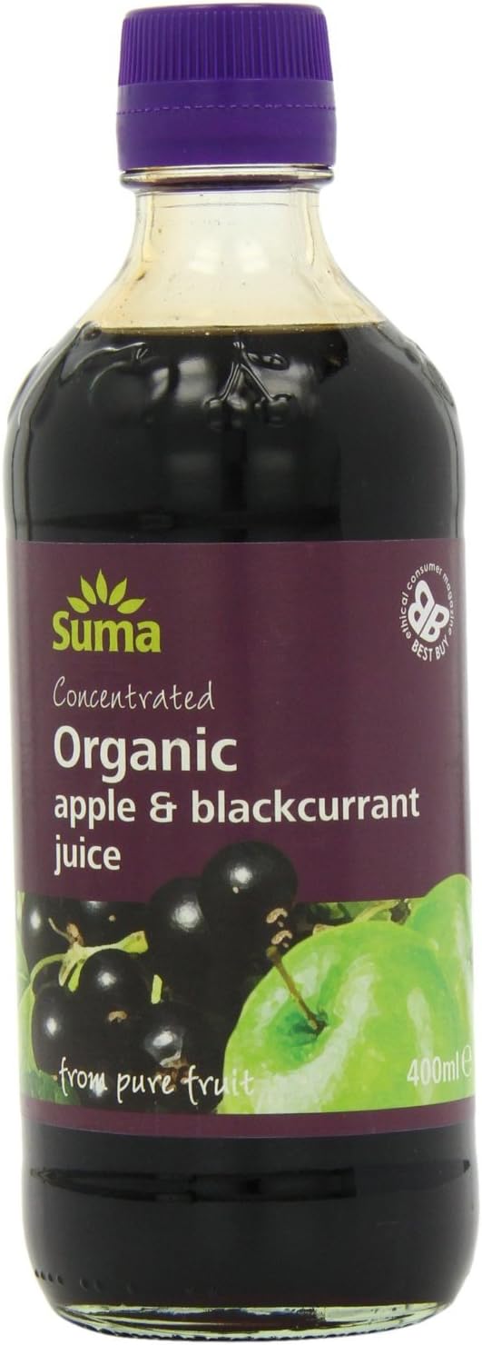 (Pack Of 10) Organic Concentrated Apple & Blackcurrant Fruit Juice | SUMA WHOLEFOODS