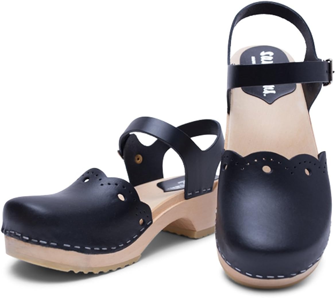 skansen leather clog