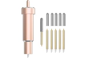 UTNVBTR Premium Fine Point Blade Compatible with Cricut Maker 3/4/Maker/Explore 3/4/Explore Air 2/Air/One,Fine Point Blade Housing for Slicing Cuts Glitter Vinyl,Cardstock,Adhesive Foil,Vellum and Etc（Gold）
