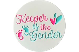 Arturbo for Keeper of the Gender Pin Baby Feet Hearts Soft Enamel Lapel Pins Brooch Baby Shower Gender Reveal Party Button Enamel Pins for Women Badges Cartoon for Clothing Bags Jackets Hat Accessory Decoration