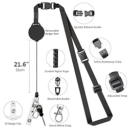 Leather Badge Holder and Adjustable Retractable