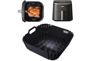 LUWREVC Silicone Air Fryer Liner Accessories for COSORI TurboBlaze 6Qt Air Fryer 9-in-1, Compact & Large 6-Qt, Fast Turbo Modes, Dishwasher Safe Airfryer Accessories Silicone Liners for CAF-DC601