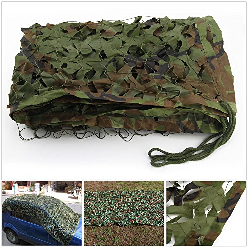 Windyus Camouflage Netting, Camo Net Blinds Bulk Roll for Sunshade Camping Shooting Hunting Military Army Hide Woodland Sunscreen- 32.8FT X 5FT(10x1.5M)