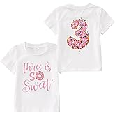 GLIGLITTR Birthday Girl Shirt Toddler Baby Girls 1st 2nd 3rd 4th 5th Bday Outfit Sweet Donut One Two Three Four Five Tee Tops