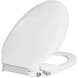 Amazon Basics Non-Electric Bidet Toilet Seat, Elongated, White