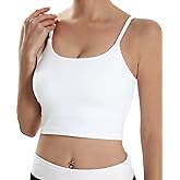 ECOPARTY Sports Bras for Women Quick-Dry Padded Wirefree Workout Crop Cute Tank Tops Camisole Yoga Fitness Running Gym