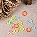 Blulu 200 Pieces Knitting Marker Rings Stitch Rings Markers Crochet Locking with Plastic Storage Box, 3 Sizes, Assorted Colors