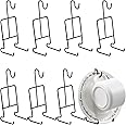 Vesici 8 Pcs Tea Cup and Saucer Display Stand Metal China Teacup Holder Rack Saucer Organizer Coffee Mug Hanger Stand Tray for Afternoon Tea Party Cabinet Counter Bar(6.22 x 2.44 Inch,Black)
