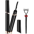 DUST2OASIS Heated Eyelash Curlers, Electric Eyelash Curlers, Rechargeable Lash Curler with Eyelash Comb for Makeup Natural Curling Eye Lashes and 24 Hours Long Lasting - Black 2024 Updated Model