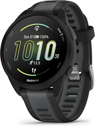 Garmin Forerunner 165 Music GPS Running Watch 43mm AMOLED Black
