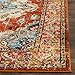 SAFAVIEH Monaco Collection Accent Rug - 3' x 5', Orange & Light Blue, Medallion Distressed Design, Non-Shedding & Easy Care, Ideal for High Traffic Areas in Entryway, Living Room, Bedroom (MNC243H)