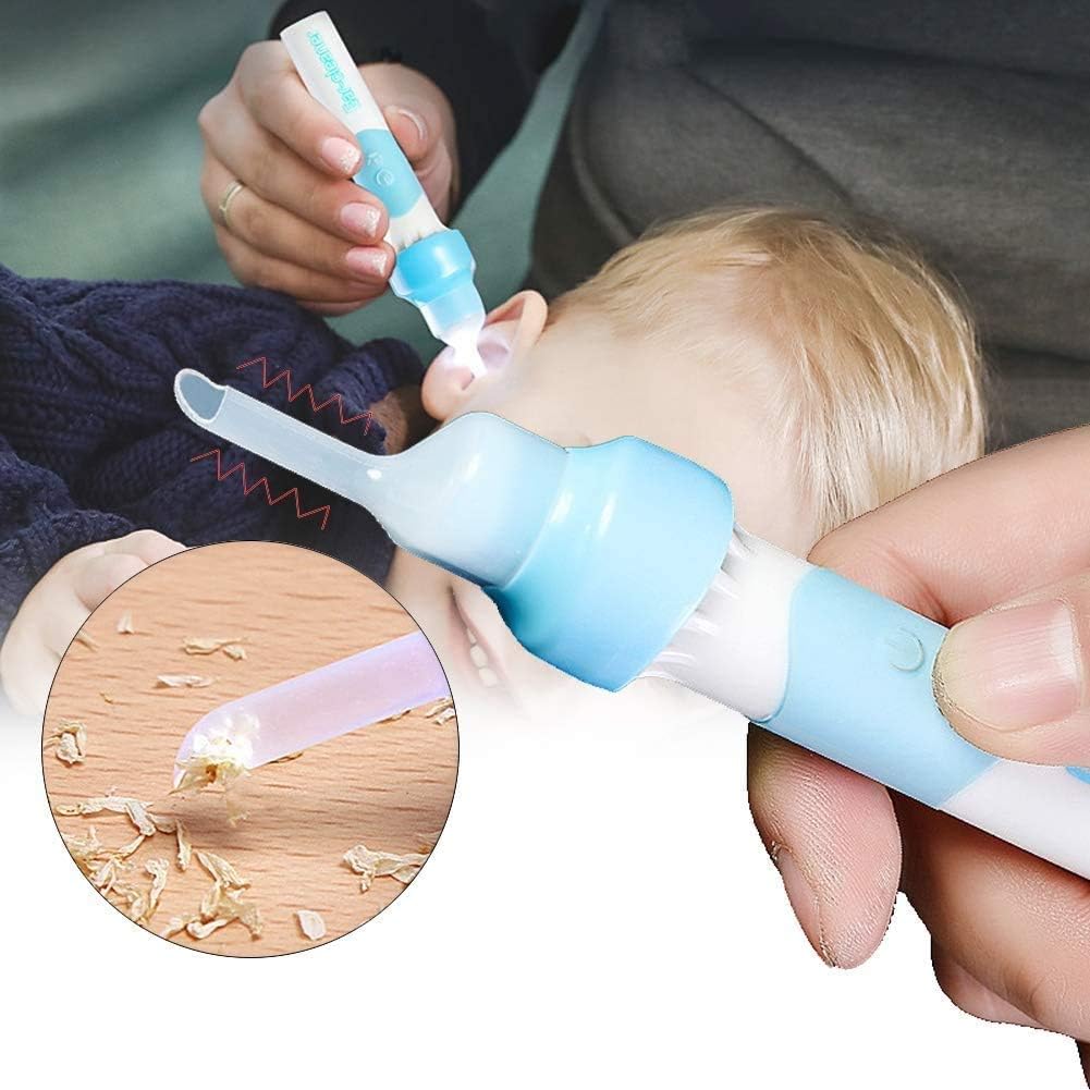 Bebes Y Adultos Oreja De Vacio Electrica Eliminacion De La Cera Con El Kit De Herramientas De Repuesto Soft 2 Cap Electrico De Succion Cerumen Herramientas De Eliminacion Set Con Luz Led