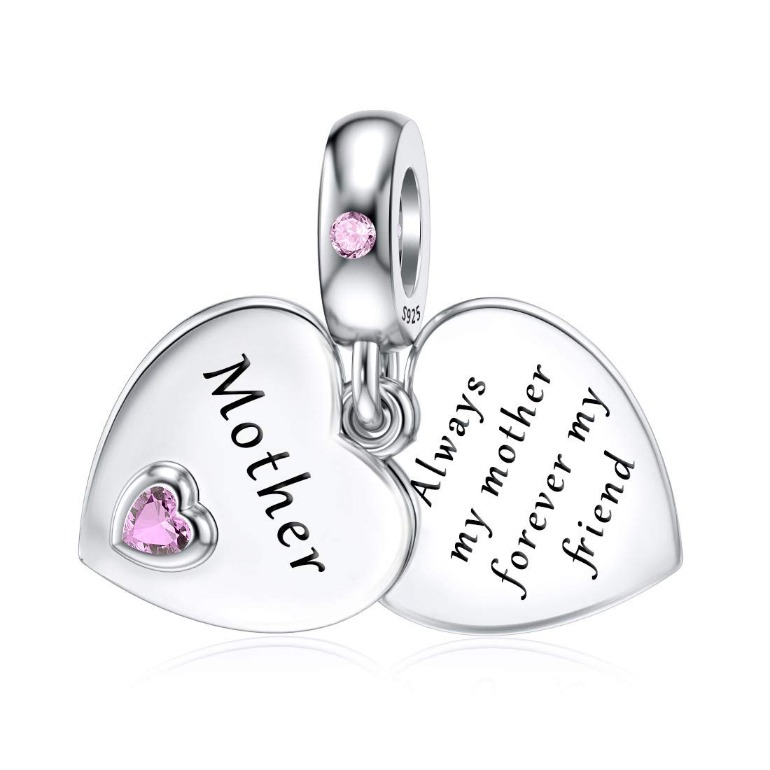 Mother Charms for Pandora Charm Bracelet Sterling Silver Mom Heart Charms
