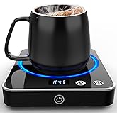 Zentiky Mug Warmer for Coffee - Coffee Mug Warmer for Desk with Temperature Control and Auto Shut Off Cup Warmer for Candle W