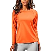 NASBING Women's Thermal Shirts Long Sleeve Base Layer Cold Weather Fleece Lined Warm Undershirt Regular Fit Crewneck Tops