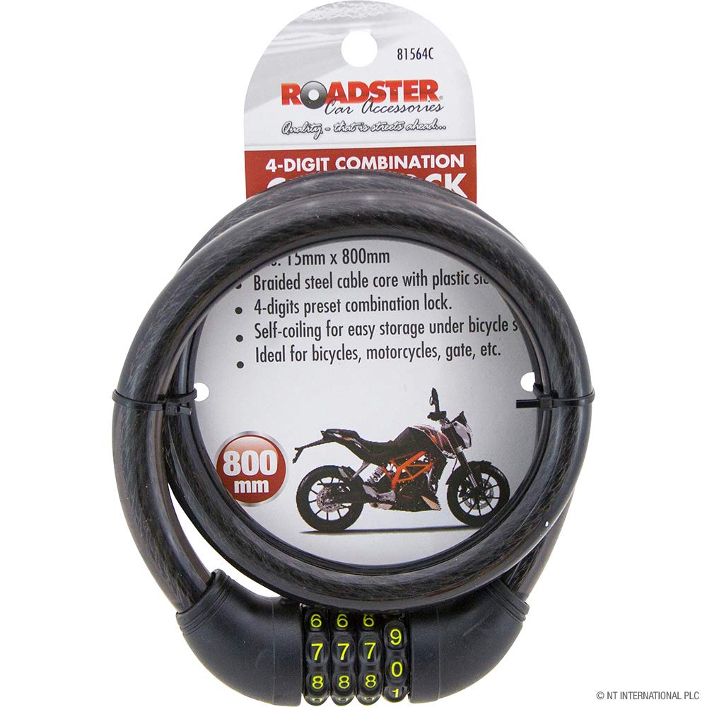 Roadster 4-Digit Combination Cable Lock