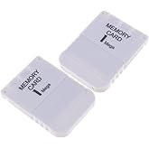 1MB Memory Card 15 Block for Sony PS1 Playstation 1 PSX Game System, 2pcs