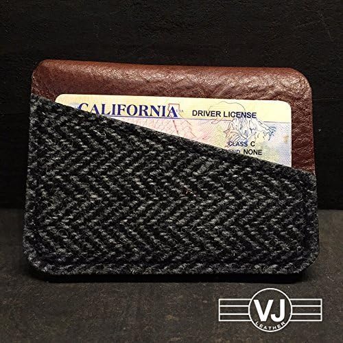 Beefskin Harris Tweed Thin Wallet