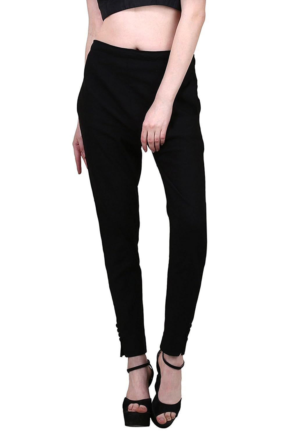 women's slim dress pants relaxed-fit all day pant pull on curvy stretch trousers strechable slim fit straight casual ethnic cigarette pants with button narrow