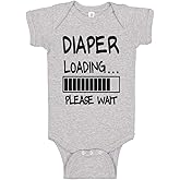 Reaxion Cute Funny Baby Boy Girl Diaper Loading Bodysuits - Handmade Humorous Clothes For Infants