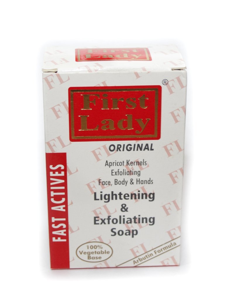 First Lady Fast Actives Original Skin Brightening & Exfoliating Soap 200g (Red) for dark spots, hyper pigmentation, melanin, melsama, glowy with arbutin face and body