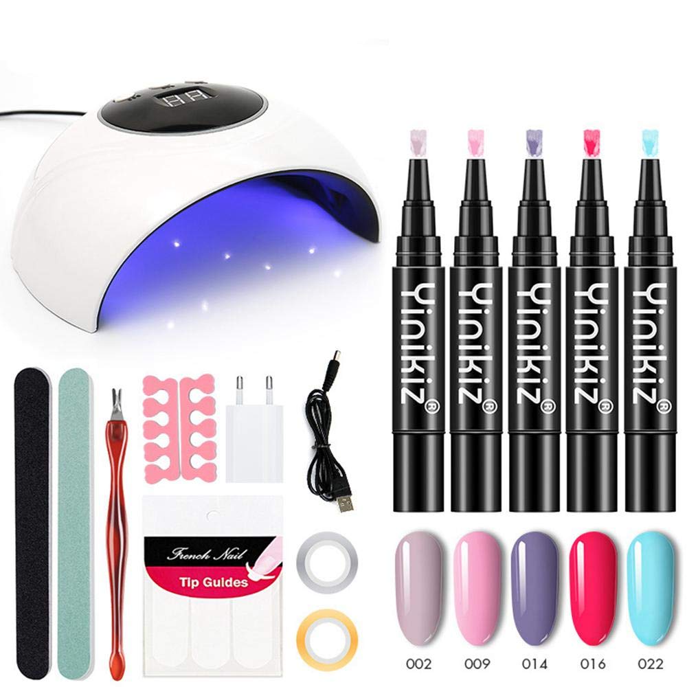 Amazon Com Gel Nail Polish Pen Kit With Uv Light Mogoi Gel Nail