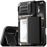 VRS DESIGN Damda Glide DuoGuard for iPhone 16 Pro Max Phone Case (2024), Premium Sturdy Fully Covered Camera Lens Protection Cover Card Holder Wallet Case (Logo Black)