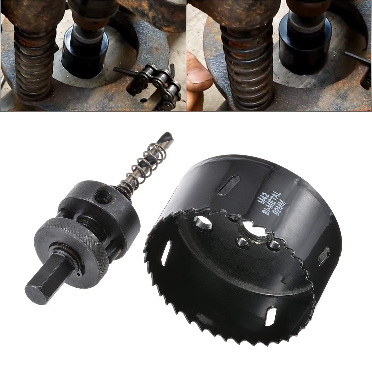 HOHXEN 92mm HSS Hole Saw,High Speed Drill Bit Hole