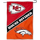 House Divided Chiefs and Broncos Double Sided Garden Flag