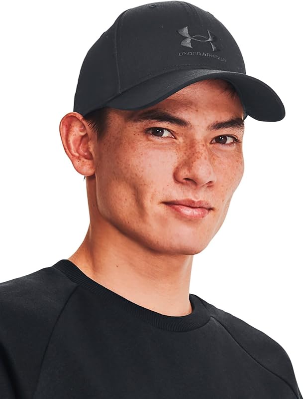 Uomo Berretto da Baseball Regolabile con Chiusura di Marca, Black/Black, One Size
