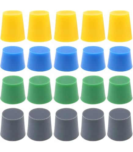 20 Bouchons Coniques En Silicone - Haute Température 250°C - Pour Peinture, Galvanoplastie, Anodisation - 9