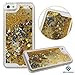 iPhone 6s Plus case,iPhone 6 Plus case, liujie Liquid, Appmax Cool Quicksand Moving Stars Bling Glitter Floating Dynamic Flowing Case Liquid Cover for iPhone 6s Plus 5.5inch (Gold)
