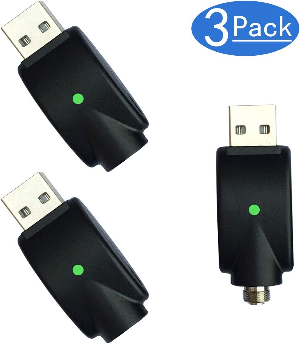 【Upgrade Version】 USB Charge Thread Charger Smart Over-Charge Protection, for USB Adapter Devices with LED Indicator Light Compatible with Standard Threaded Devices USB Charger Cable－【3-Pack】
