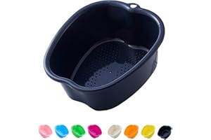 AXLOFO® Foot Soaking Bath Basin, Large Plastic Foot Soaking Tub, Foot Massage Foot Bath Bucket, Great for Getting The Dead/Old Skin Off Your Feet (blackbasin)