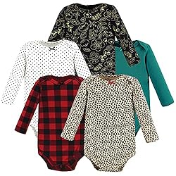 Hudson Baby Unisex Bodysuits Cotton Long-Sleeve