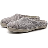 Nootkas Felted Merino Wool 'Astoria' Mule House Slipper for Men and Women