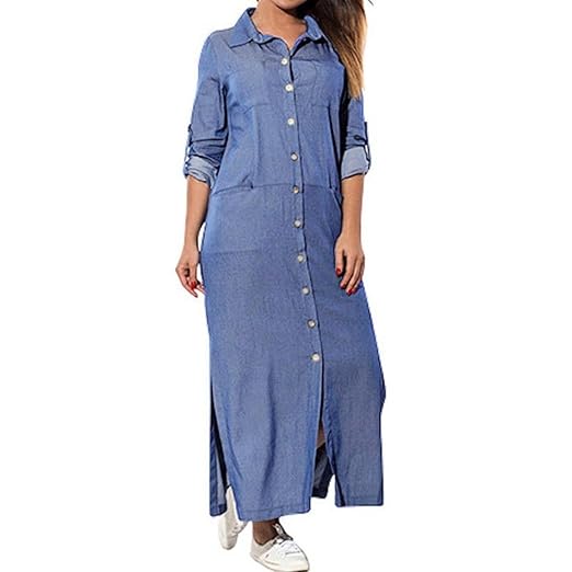 denim maxi dress amazon