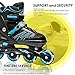 IUU Sports Adjustable Inline Skates for Kids and Adults, Roller Skates with Featuring All Illuminating Wheels, for Girls and Boys, Men and Ladies …