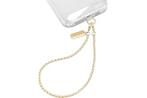 Dadanism Phone Wrist Strap Metal Phone Chain Wristlet Strap, Detachable Cellphone Lanyard Wrist with Tether Tab, Hands-Free iPhone Charm for Women Girls Party Traveling Shopping, Gold