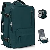 VGCUB Large Travel Backpack with Vacuum System Carry on Personal Item Storage Compression Seal Bags for Clothing with Pump Work Business Vacpack Laptop Backpack for Women Men Peacock Blue