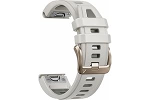 OUTVI 20mm QuickFit Band for Garmin Fenix 8 43mm Fenix 6S Pro 7s pro sapphire solar 5S Soft Sport Silicone Strap Light Gold B