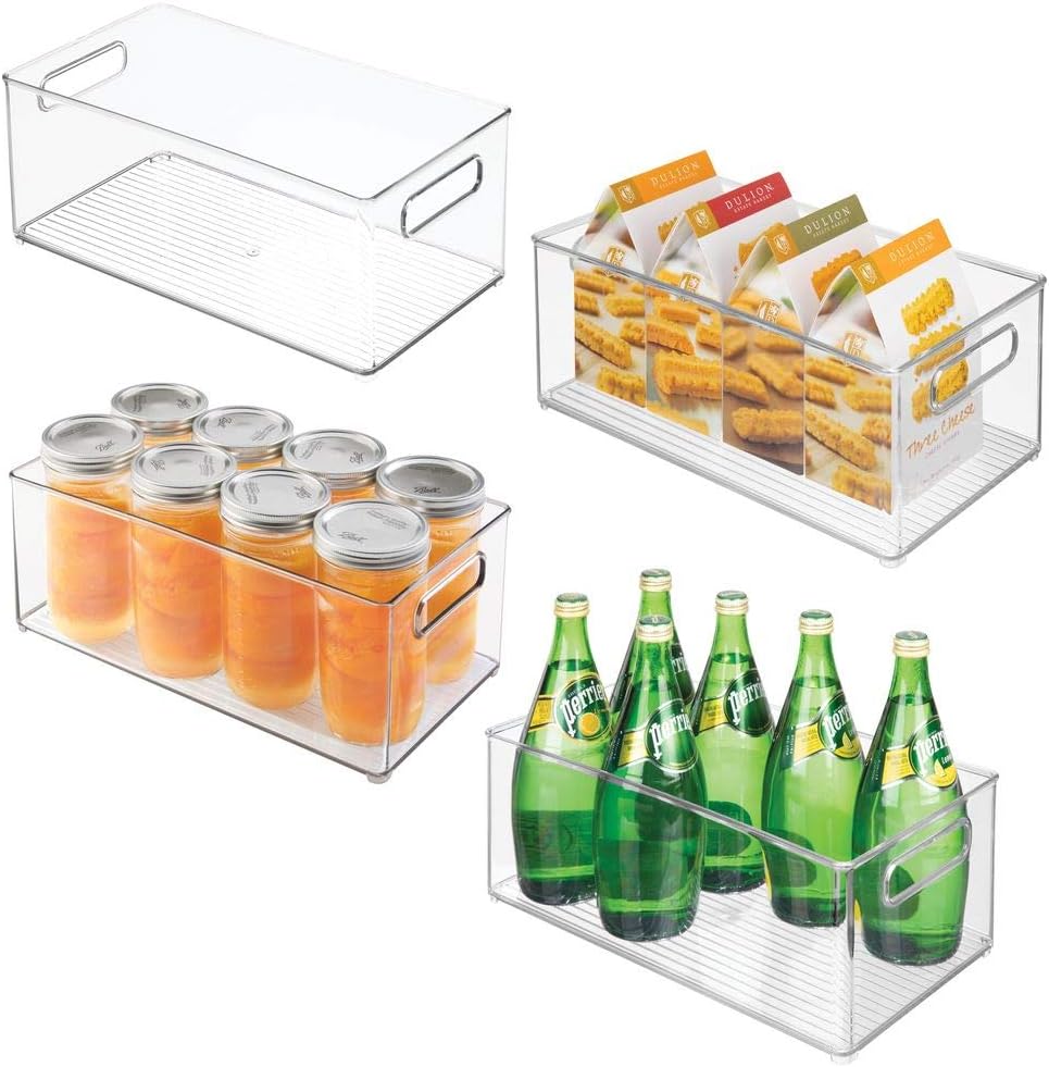 Amazon Com Mdesign Deep Plastic Kitchen Storage Organizer
